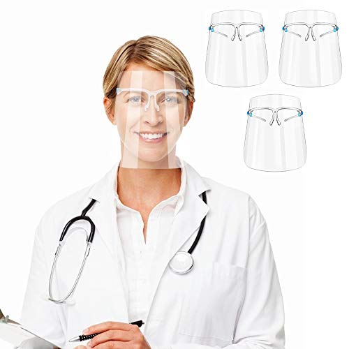 3 pezzi visiera visiera di sicurezza visiera con visiera elmetto visiera visiera occhiali trasparenti visiera per dottore cucina da lavoro all'aperto