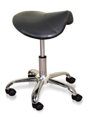 Polironeshop Desert Sgabello Professionale per Tattoo Studio Centro estetico (Nero)