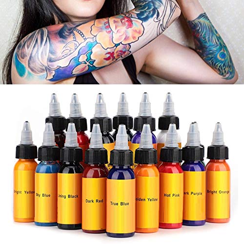 Set di inchiostro per tatuaggi, 30 ml/flacone, 16 colori, inchiostro per tatuaggi per la bellezza professionale, inchiostro per trucco