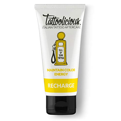 Tattoolicious RECHARGE - Crema di Mantenimento del Tatuaggio, Rivitalizzante, Specifica, con Principi Attivi Bio, 100 ml