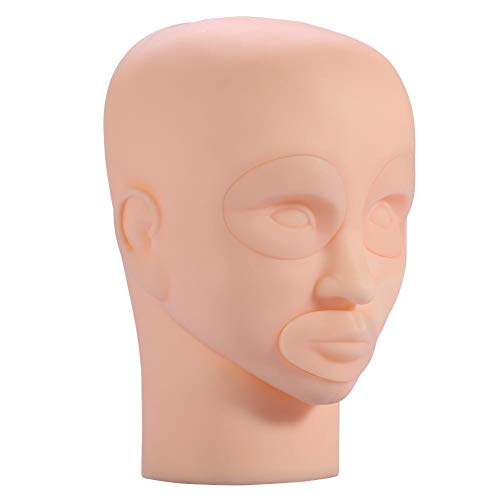 Trucco Practice Head,Testa Di Manichino Di Sicurezza In Silicone Per Tatuaggio Permanente,Modello Di Testa Mannequin Di Allenamento Rimovibile In Silicone