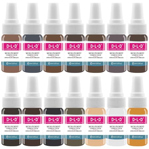 TATTOOI Professionale Tatuaggio Inchiostro Set Permanente Trucco Sopracciglia Labbra Linea Occhio Tatuaggio Colore Microblading Pigmento Corpo Bellezza Arte Fornitura Dinamico Tatuaggio Inchiostro 14