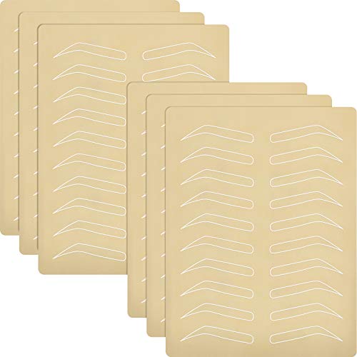 Maitys 6 Pratica Pelle del Tatuaggio del Sopracciglio di Microblading Foglio della Nessun Bisogno di Inchiostro (Pelle per Tatuaggio Sopracciglia Bianca)